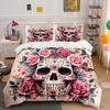 3pcs Mexican Day of The Dead Theme Print Bedding Set Duvet Cover 1 Duvet Cover 2 Pillowcases Adults and Children Luxury Gifts
