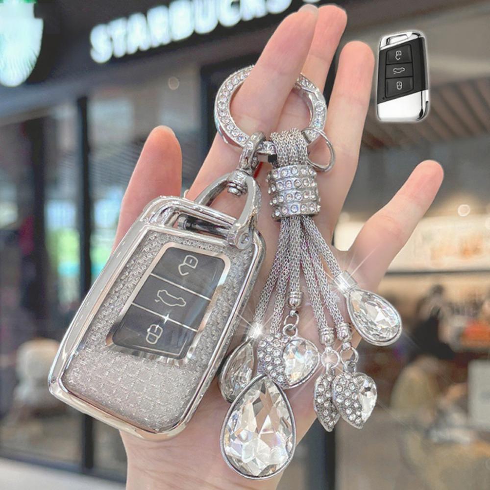 White Diamond Tpu Remote Smart For Volkswagen Vw Magotan Passat B8 Golf For Skoda Superb A7 Auto Car Key Case Fob Accessories