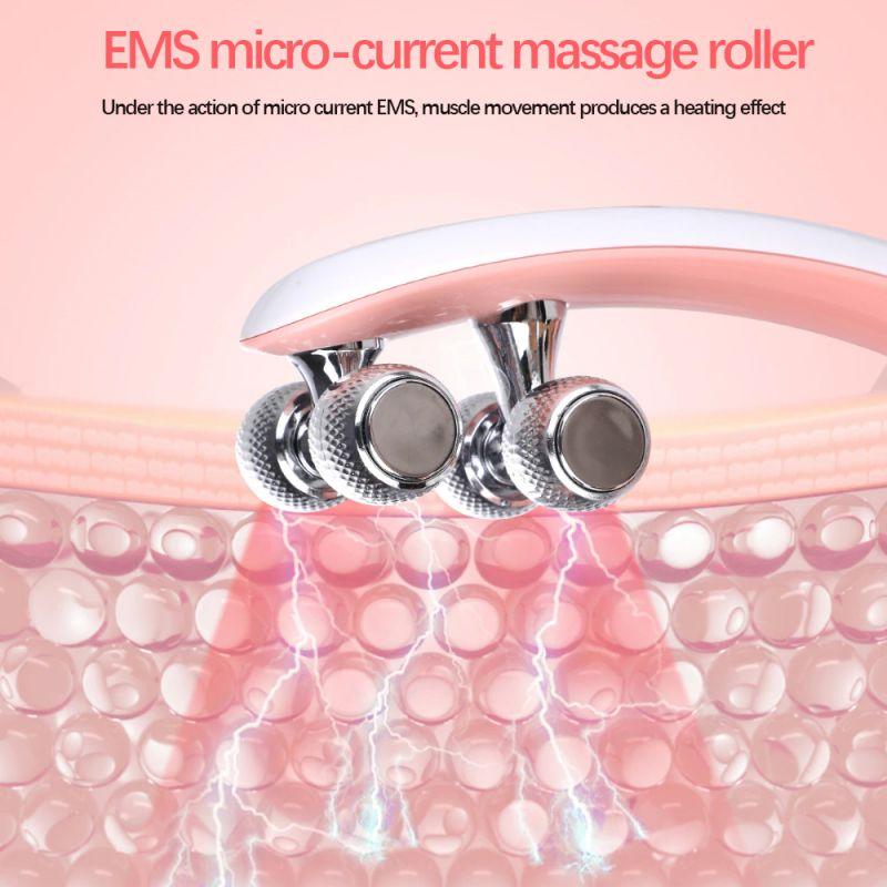 EMS Face Lifting Roller RF Double Chin V Face Shaped Facial Massager Jaw Cheek Thin Slimming Facial Lift Up Belt Skin Care Tool