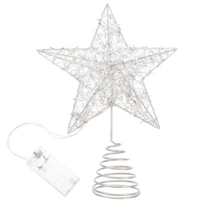 Weihnachtsbaumspitze Stern Weihnachtsspitze Licht Deko Baumspitze Lampe Schmuck Party Accessoire Design Ornament Außendekorationen