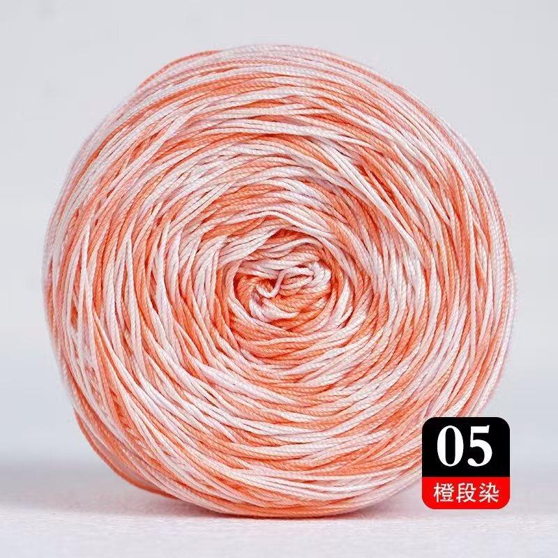 50g/Rotolo Filato di Cotone in Pizzo per Torta per Uncinetto & Maglia Fatto a Mano Fai da Te Morbido Caldo Filato Colorato a Gradiente Filo Materiali per Maglioni