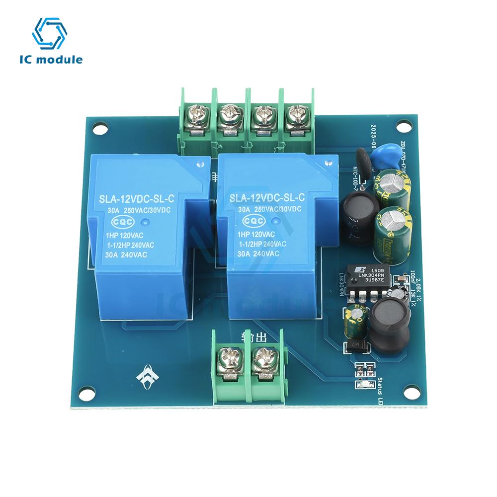 AC 90-220V 2-Kanal Strom Automatischer Umschalter 30A Doppelte Stromversorgung 2 in 1 Out Stromausfall Umwandlungsmodul Not-Trennschalter