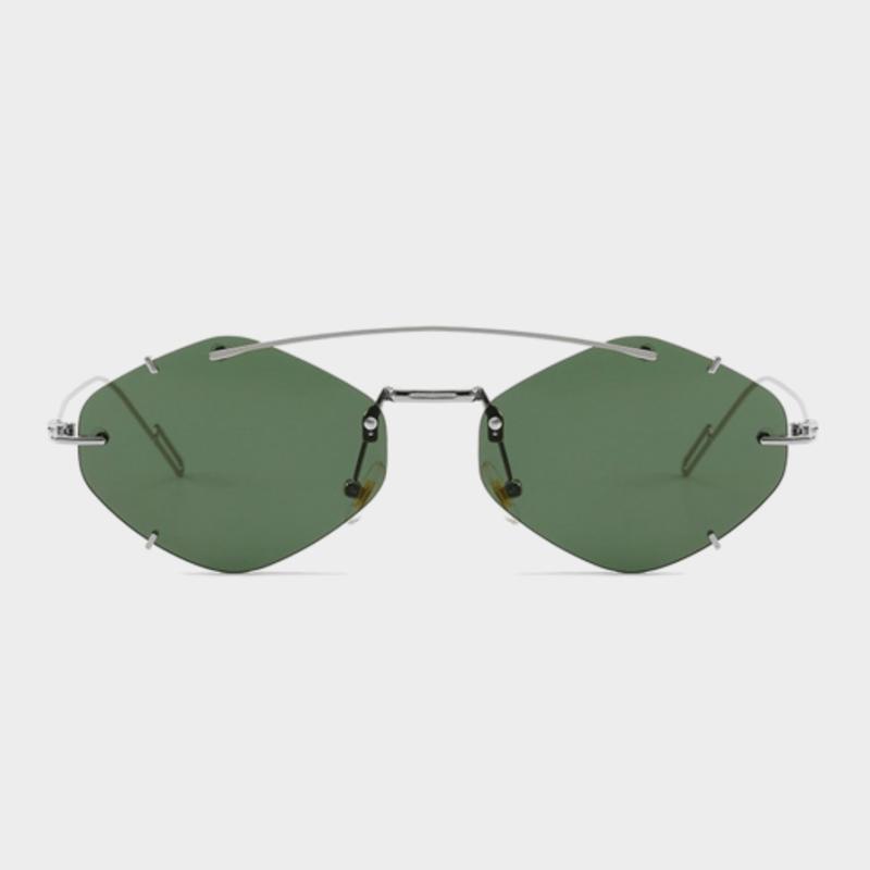 

LOOKING4U NeoRetro 2580 Two-Bridge Minimal Sunglasses C2 Khaki C2 KHAKI