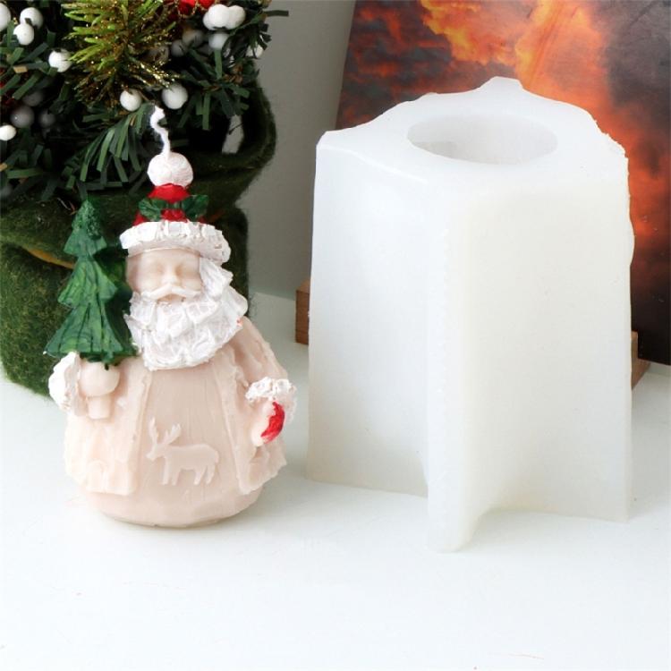 Silicone Molds Ornament Molds Santa Claus Theme Silicone Candle Molds Candle Making Supplies Silicone Texture for Candle