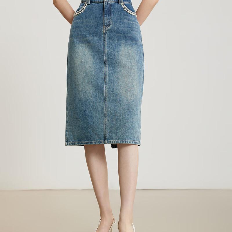 Женская облегающая джинсовая юбка миди Songjin XL