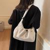Casual Square Shoulder Bag Soft Sports Crossbody Bag Simple Commuting Tote Bag  Travel