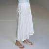 New Arrivals Open Run Women Rayon Ribbon Strap Flare Long Skirt