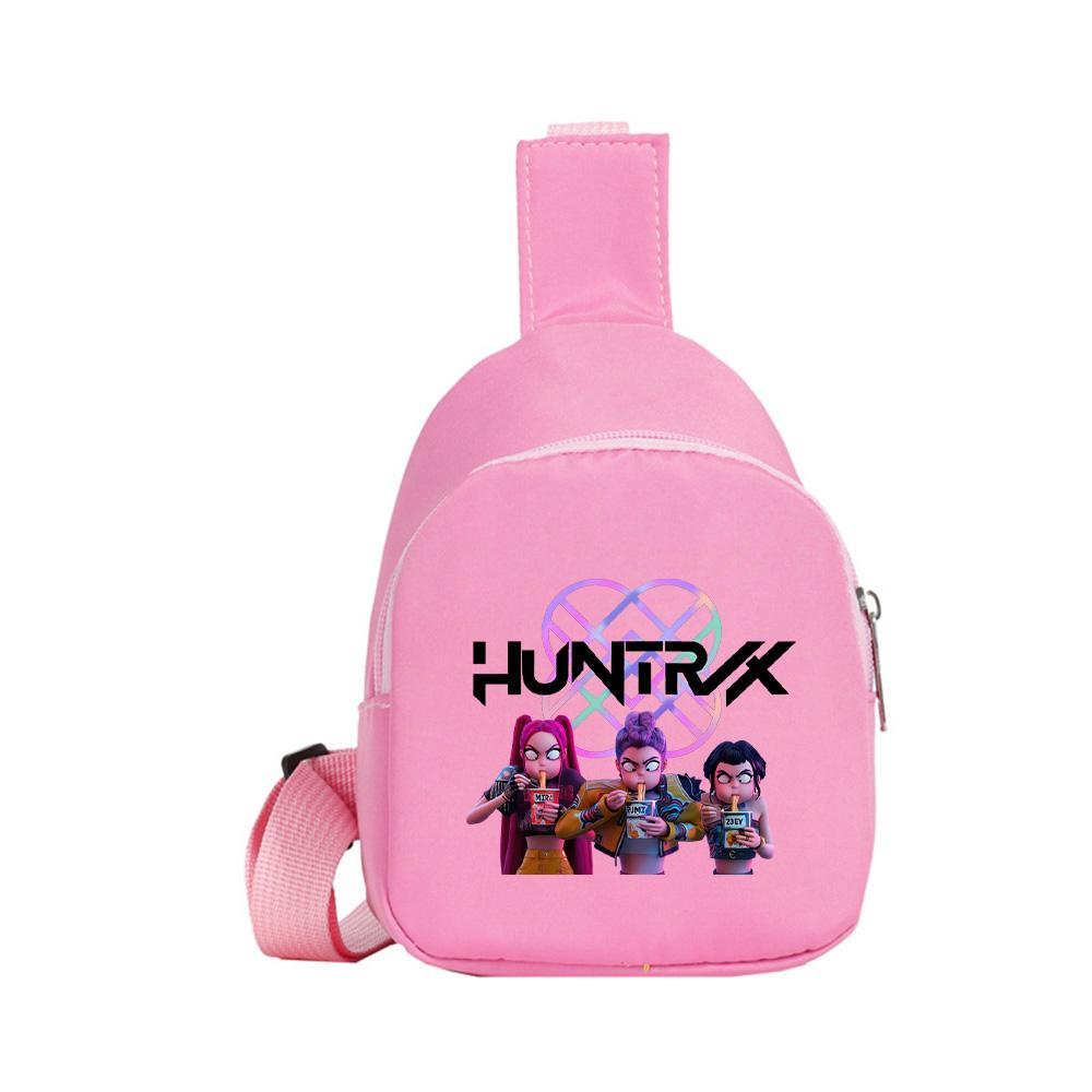 Borsello petto stampato Anime Cartoon K-Pop Demon Hunters Kawaii per Ragazzo Ragazza Borsa a spalla Studente Borsa a tracolla portatile Borsa petto di Natale Regalo per bambino