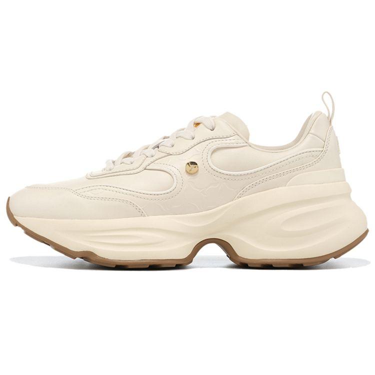 Li-Ning 1990 Yunshang Classic Retro Sports Non-Slip Wear-Resistant Lightweight Low-Top Running Shoes Women Sneaker Off-White ALJT054-2