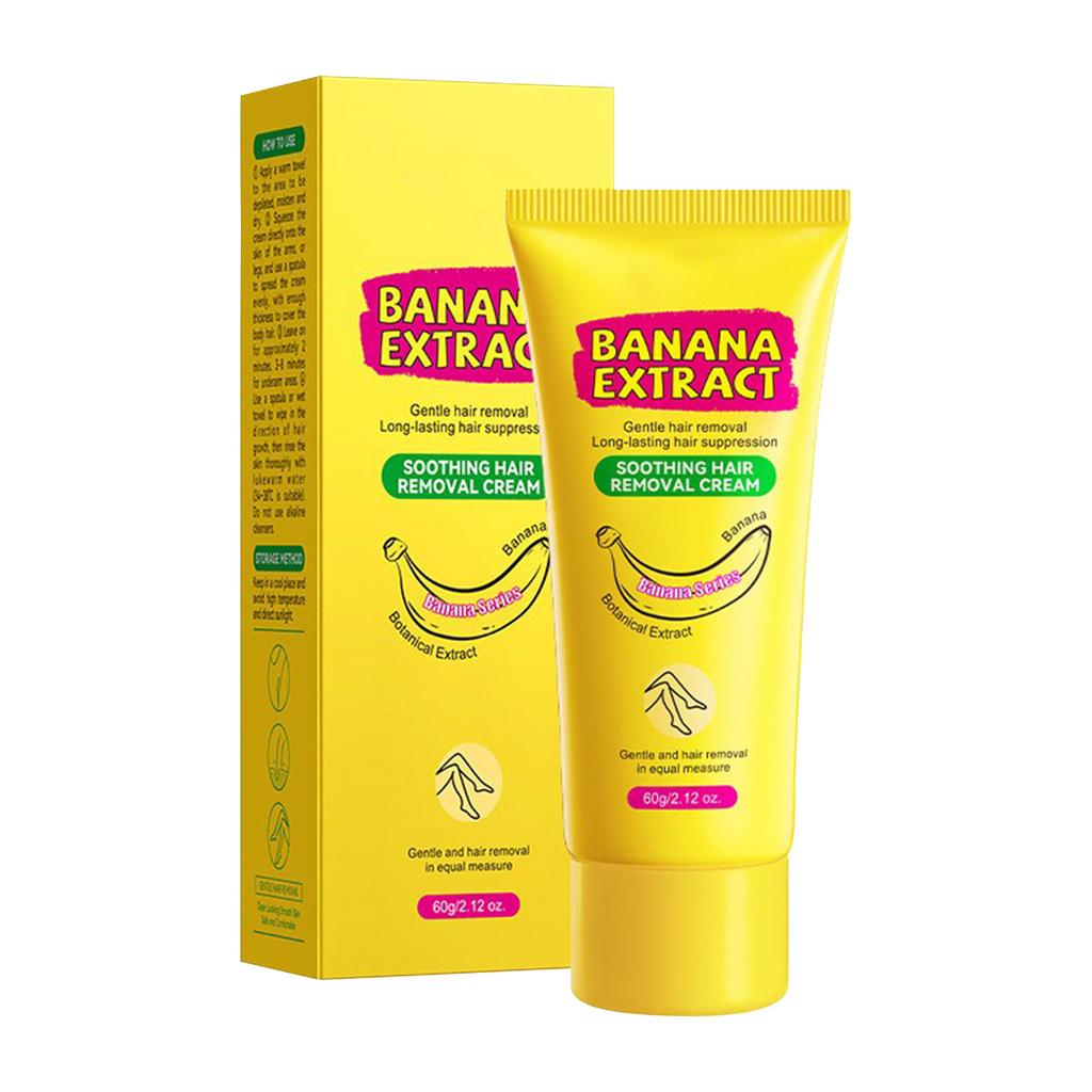 Banana Hair Removal Cream Hair Removal Agent For Armpit Natural Mild Hair Removal Agent Hair Removal Lotion For Legs Arms And Body 60g