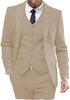 Men's Slim Fit Herringbone Three-Piece Suit for Business, Banquets, and Weddings