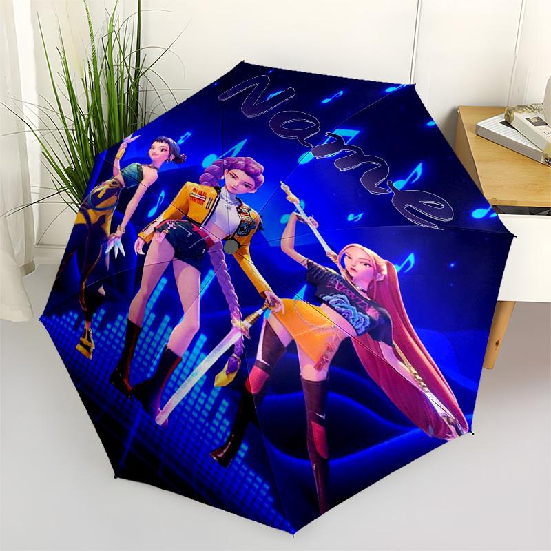 1pc Name Music Notes custom umbrella Automatic Open/Close, 8-Rib Durable Frame Customizable Name/Text, Portable & Stylish for , 1041L