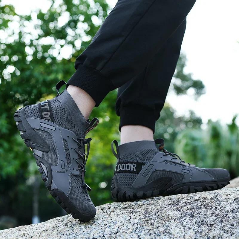 Men Women Summer Sneakers Breathable Comfortable Mesh New Outdoor Mountaineering Leisure Travel Breathable Material for Hot Summer Days
