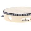 8" Hand Held Tambourine Drum Bell Birch Metal Jingles Percussion Musical Educational Toy