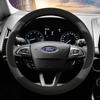 Housse de Volant de Voiture en Cuir de Vachette Daim Antidérapante 38cm Pour Ford Focus 2 3 4 MK1 MK2 MK3 MK4 Accessoires d'Intérieur Auto
