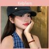 Flat Top Black Suede Beret Hat For Women With Wide Brim Sunshade Summer Fashion