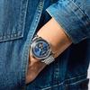 [Zeppelin] 100th Anniversary Automatic Watch, 50m Water Resistance, Mineral Glass, Navy Dial, 7662M-3, Men's