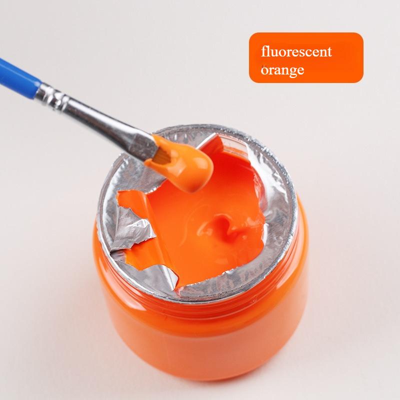 100ml Fluorescent Acrylic Painting Pigment Fade Fast and Waterproof Art Student Diy Graffiti Wall Painting