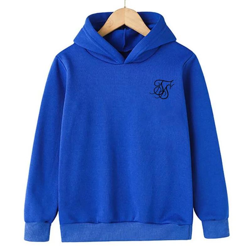 Children's hooded sweatshirts, fleece pullovers for spring and autumn, fashionable hooded tops for boys and girls, sportswear
