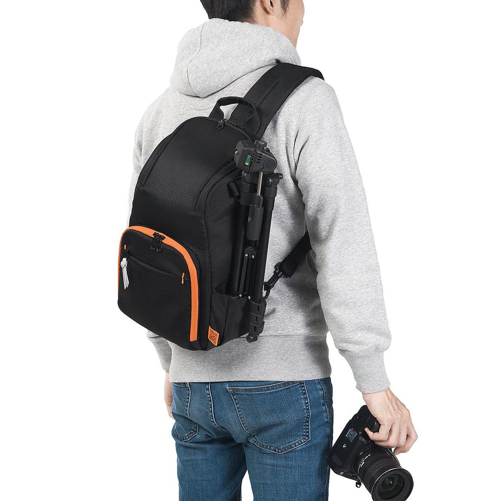 Sanwa Direct SLR Camera Bag One Shoulder Sling Bag Compatible with Quick Shooting 200-DGBG007BK