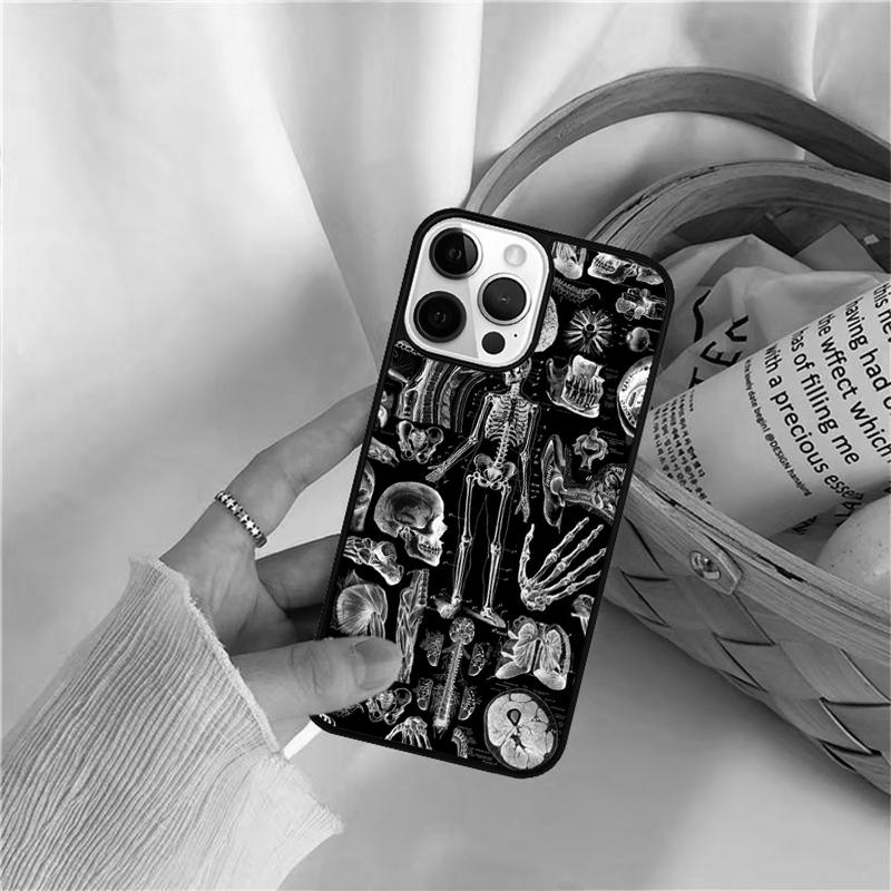 Vintage Anatomy Heart Cardiac Brain Nurse Phone Case For iPhone 17 Air 16 15 14 11 12 13 Pro MAX Plus Coque Cover