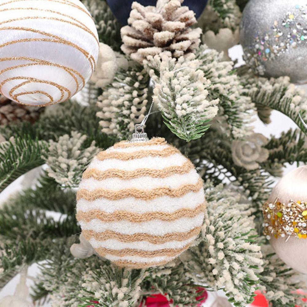 9pcs Painted Christmas Tree Decoration Pendant 8cm Hanging Ornament Christmas Ball Set Window