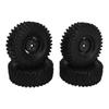 4PCS RC Wheel Set 1.9 Inch 120mm Diameter Plastic Tires for 1 10 Scale RC Off Road Car Black