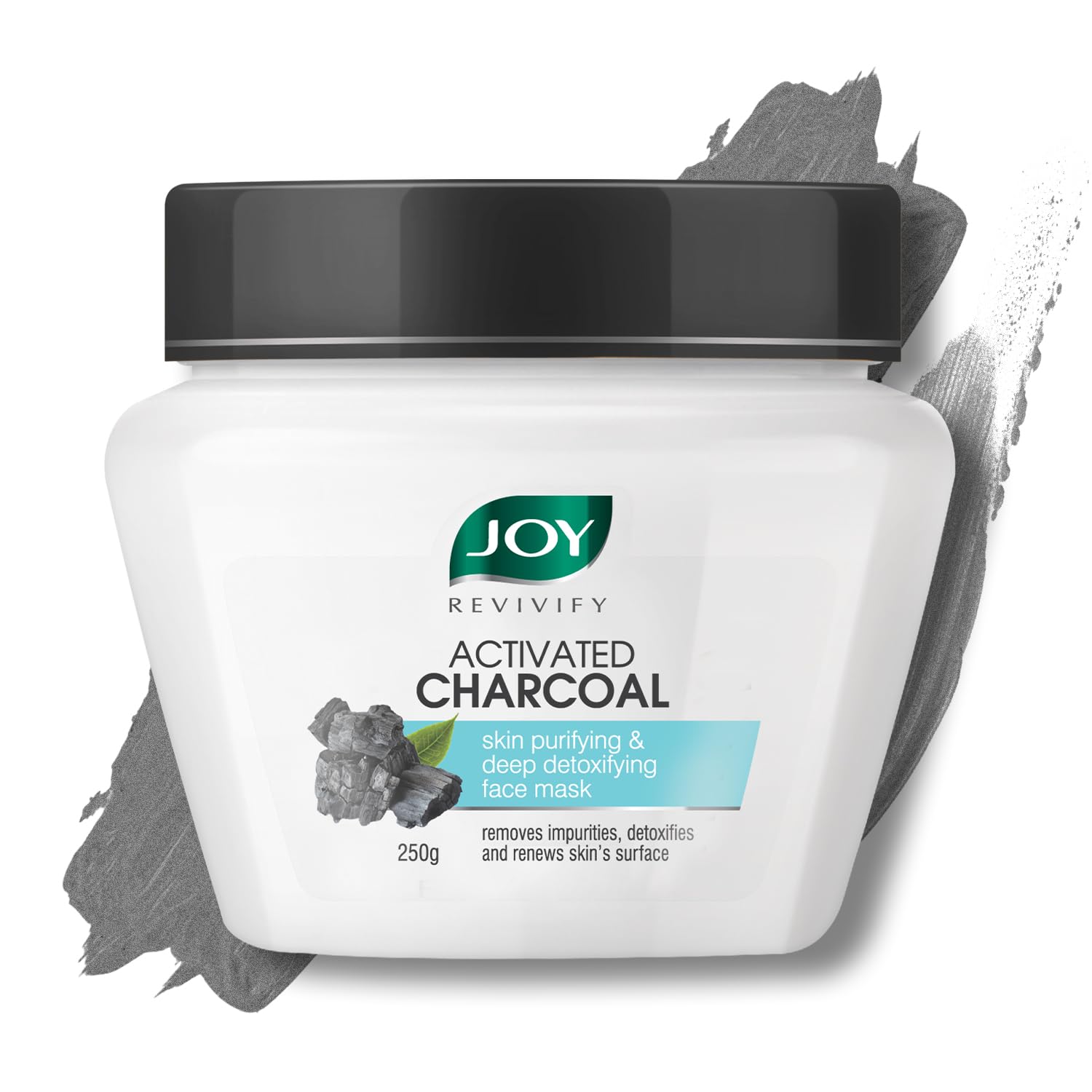 Joy Activated Charcoal Face Pack 250gm Clay Mask for Skin Purification Detox Oil Control