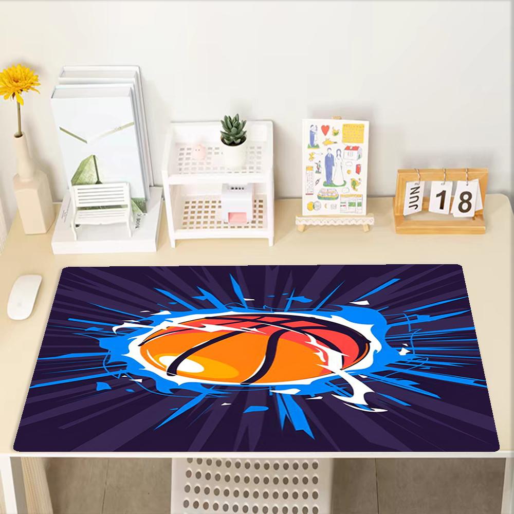 Basketball Theme Mouse Pad, Non Slip Rubber Base, Multifunctional Office & Home Decor, Perfect for Workspace Personalization.