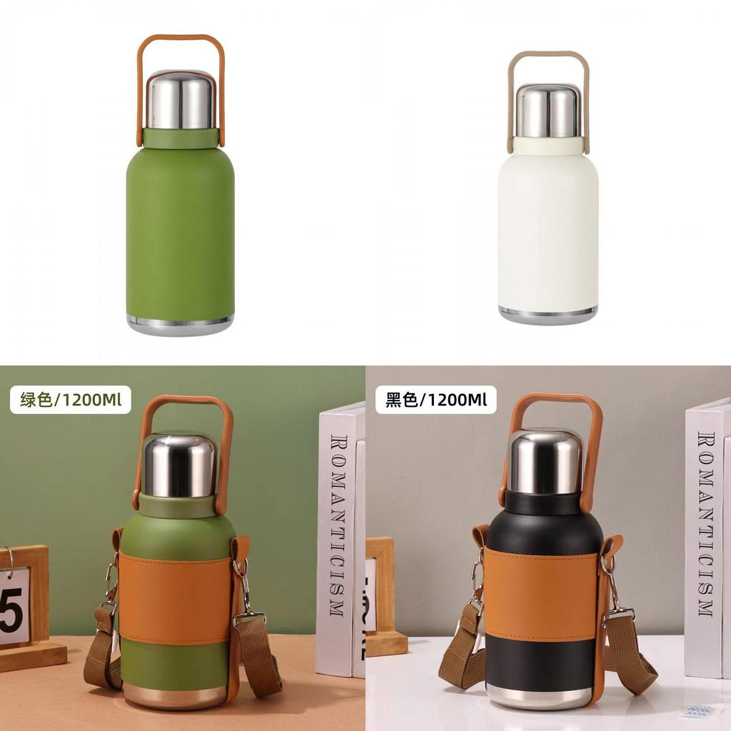 Stainless Steel Insulated Travel Mug With Large Capacity And Handle For Outdoor Use