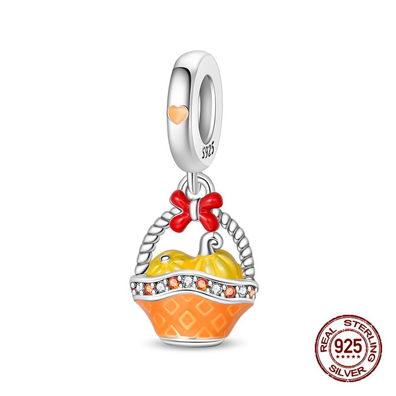 Autumn New Copper Brown Maple Leaf Pumpkin Bee Charms Bead Fit 3Mmoriginal Bracelets Diy Jewelry Warm Gift