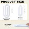 20 Pcs DIY Blank Bookmarks Large Paperclips Creative Paper Bookmarks Acrylic Paper Clips Book Accessories