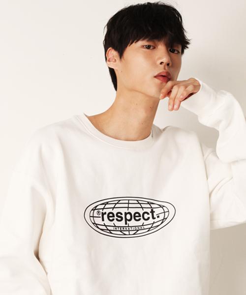 Свитшот с логотипом Respect International Front (белый) White/L