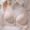 Breathable Front Buckle Seamless Underwear Thin Style Large Chest Small Plus Size Middle-aged and Elderly Women Comfortable No Ring Nursing BraBra