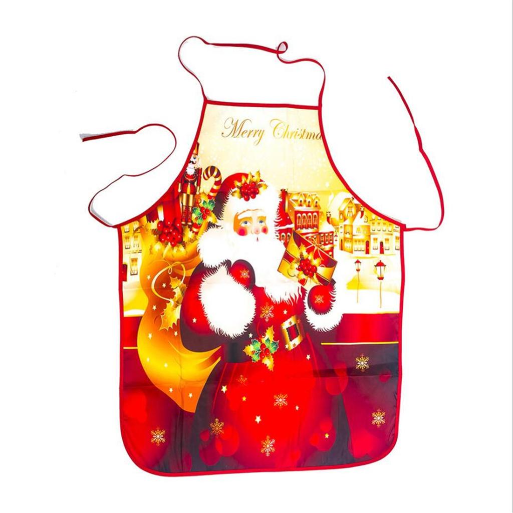 1 Stück Nikolaus-Schürze Weihnachtsbaum Abendessen Dekoration Herren und Damen Hausküche Kochen Backen Ölbeständige Schürze