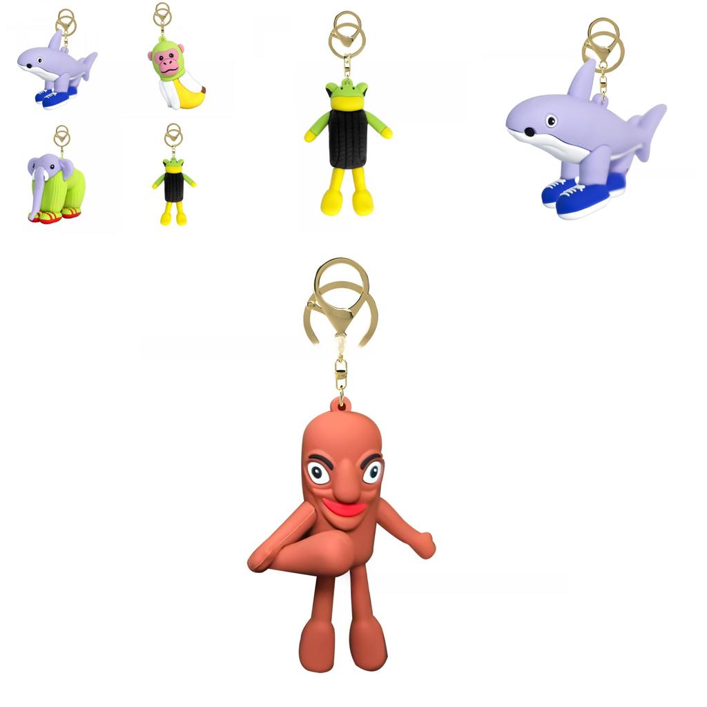 Foreign Italian Brainrot Al Keychain With Shark Cartoon Design For Gift Giving And Party Decor