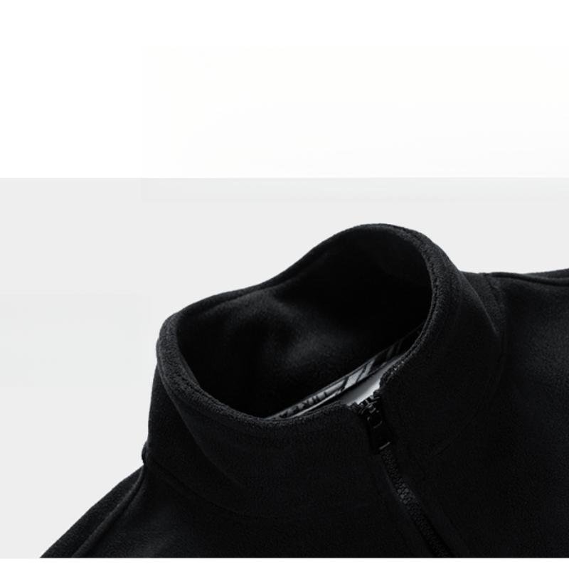 Fleecegefütterte Verdickte Übergröße Herrenweste Herbst Winter Neu Stehkragen Lässige Weste Jacke