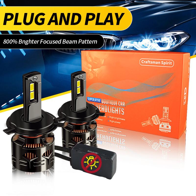 

2PCS H4 Canbus LED Headlight Light Hi/Low Beams White car lights For Citroen Berlingo 1996+ 30000LM 12V Plug and Play accessory