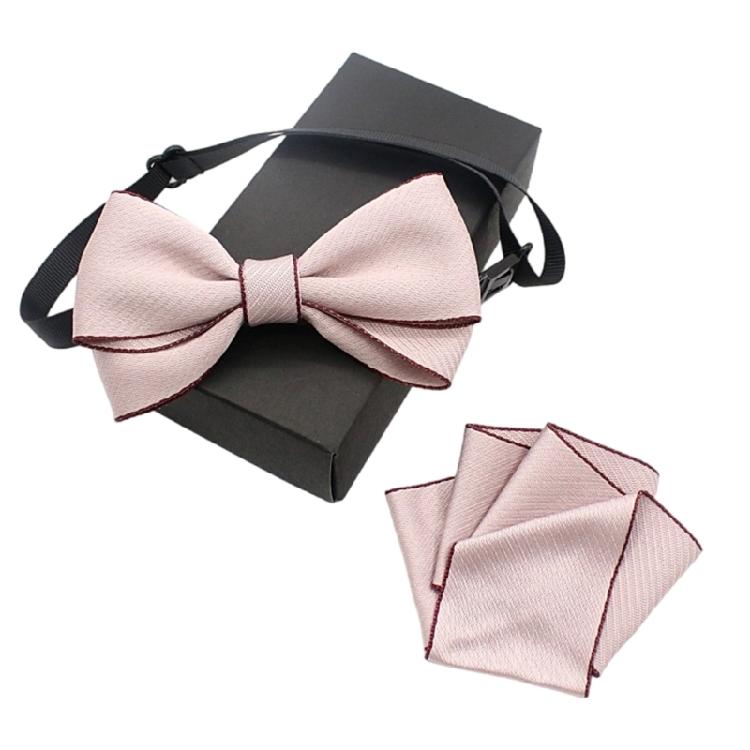 Fashionable Kids Toddlers Adjustable Pre Tied Bowtie and Pocket Square Handkerchief Ensemble for Formal Parties Event