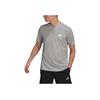 Adidas Solid Logo Crew Neck Casual Short Sleeve T-Shirt Men Tops Grey GT5555