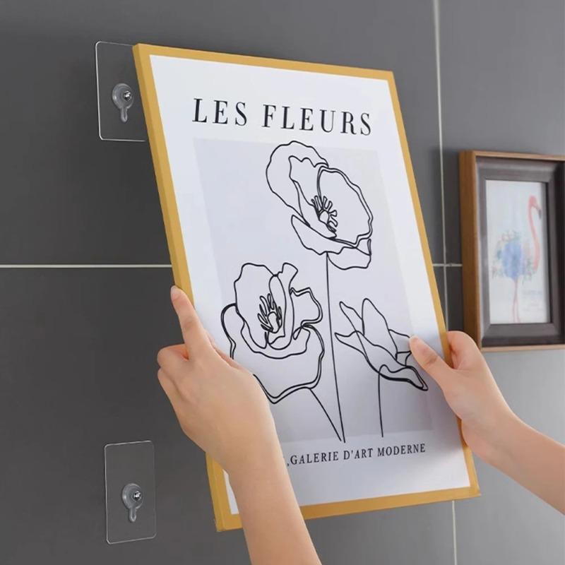 [2/5/10/20PCS] Self Adhesive Punch Free Wall Hook for Hanging Pictures and Frames for Home Decor Organization Hardware Accessories