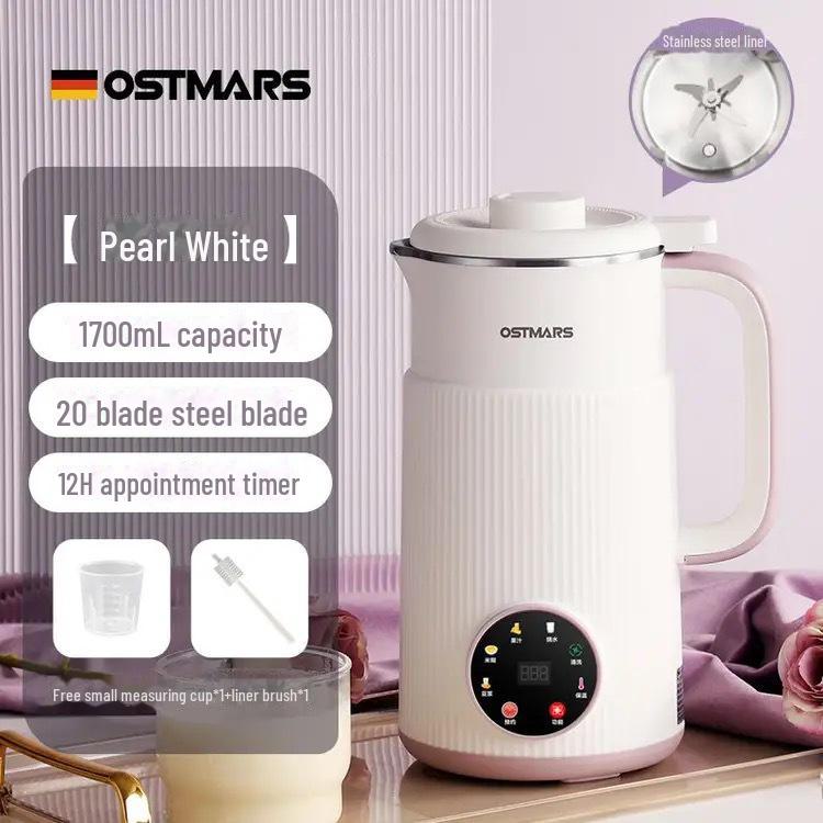 OSTMARS Machine à Lait de Soja Allemande: Compact, Entièrement Automatique, Machine Multifonctionnelle à Broyer les Aliments - Ne Nécessite Ni Cuisson Ni Filtration