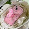 Applicable To Apple 15 Mobile Phone Case IPhone14promax/13 Cute Three-dimensional Bow Bracket 11/12 Silicone