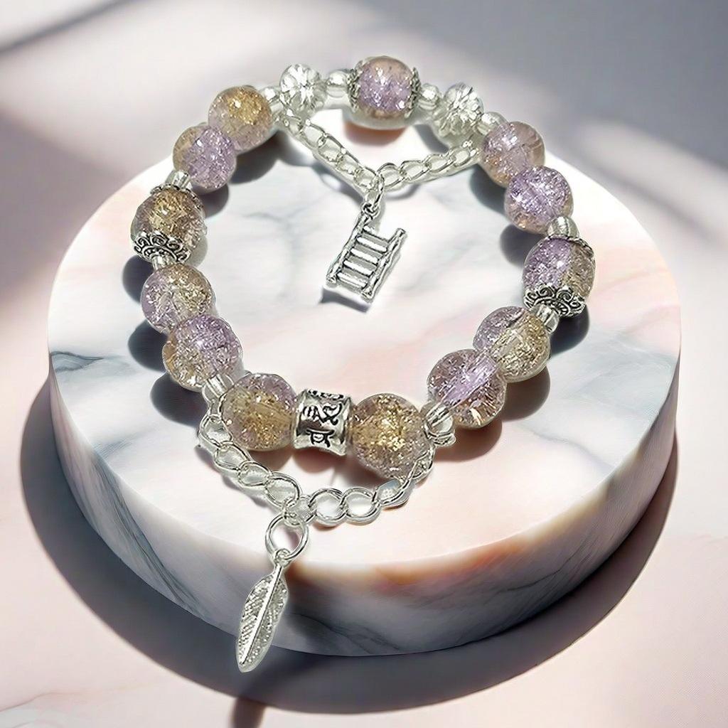Daisy Popcorn Beaded Bracelet: Elegant Women's Hand Jewelry