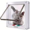Porta para Gatos - Segura e Portátil À Prova de Intempéries Fechadura de 4 Vias Porta Multifuncional para Animais de Estimação Adequada para Gatos e Cães Material ABS Durável Entrada Fácil