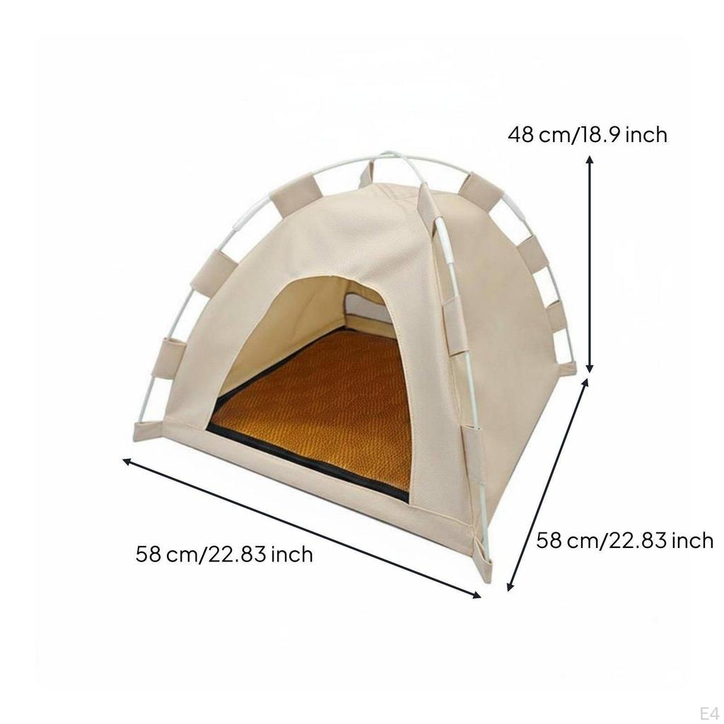 Cat Tent Semi-enclosed Pet Bed Hideout Foldable House for Cozy