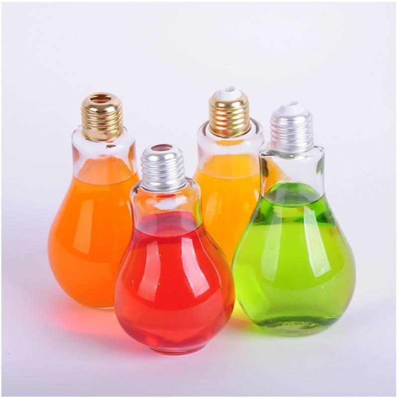 Versatile Glass Transparent Light Bulb Drink Bottle With Solar Copper Wire Lights