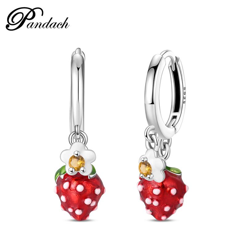 Brincos Exquisitos de Abelha, Borboleta e Joaninha em Prata de Lei 925 Para Mulheres Românticos Brincos em Forma de Coração Rosa Joias para Festa de Casamento