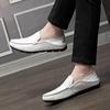 Modne miękkie dno męskie buty casualowe luksusowe marki męskie zestaw stóp mokasyny oryginalne skórzane mokasyny oddychające wsuwane buty do jazdy samochodem