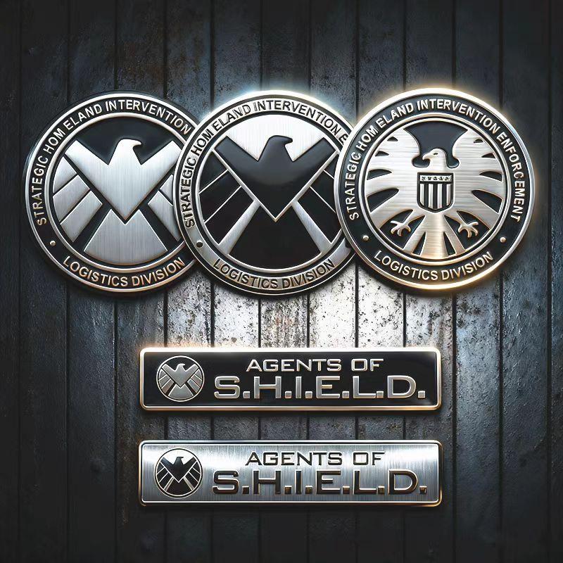 Marvel S.H.I.E.L.D. Metal Car Decal Sticker SHIELD Stickers for Cars Motorcycles Fuel Tanks Car Bodies Windows and Electric Vehicles